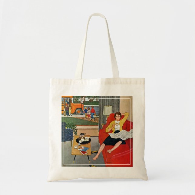 Morning Coffee Break Tote Bag (Front)