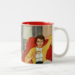 Morning Coffee Break Two-Tone Coffee Mug