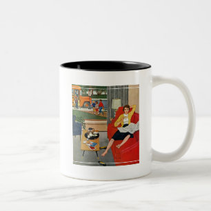Morning Coffee Break Two-Tone Coffee Mug