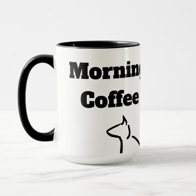 Morning Coffee Cat  Mug (Left)