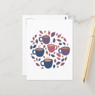 Morning Coffee Cute Pastel Colourful Custom Postcard