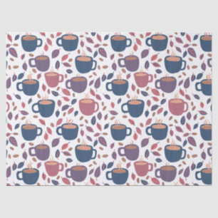 Morning Coffee Cute Pattern Pastel Colorful Gift Tissue Paper
