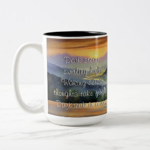 Morning Coffee Haiku Two-Tone Coffee Mug