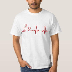 Morning Coffee Heartbeat EKG T-Shirt