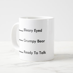 Morning Coffee Humour Levels Large Coffee Mug