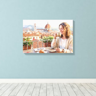 Morning Coffee in Florence Canvas Print