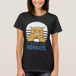 Morning Coffee Morning Group I Hate Mondays  Cats T-Shirt