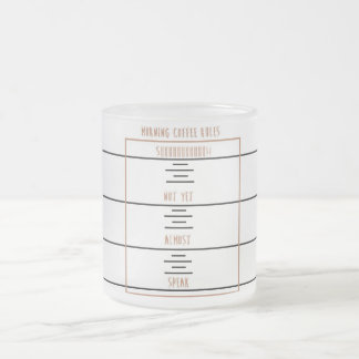 Morning Coffee Rules Frosted Glass Coffee Mug