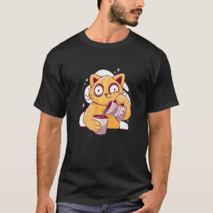 Morning Coffee Sleepy Cat T-Shirt