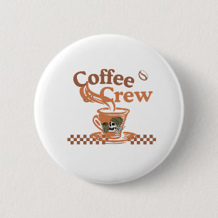 Morning Coffee Vibes – Elegant Coffee Cup Design 6 Cm Round Badge