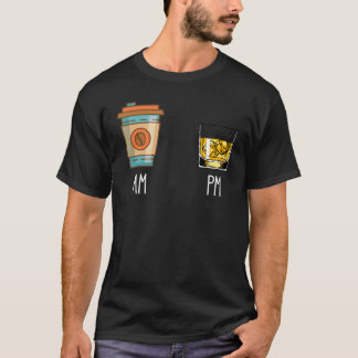Morning Coffee Whiskey in the Evening   Latte AM W T-Shirt