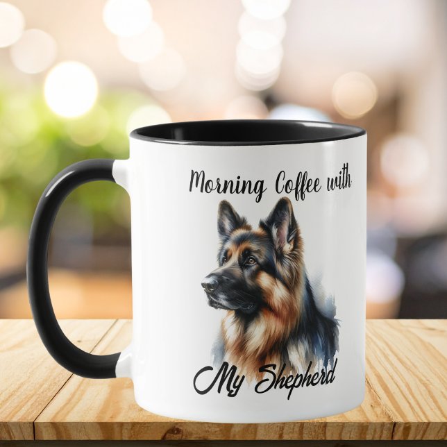 Morning Coffee With My Shepherd Modern Mug (Creator Uploaded)