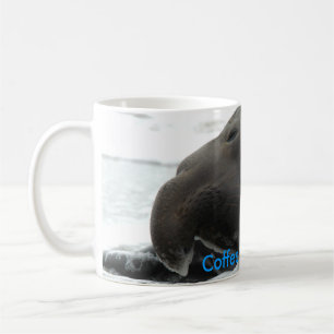 Morning Coffee with Teodor, The Elephant Seal Coffee Mug