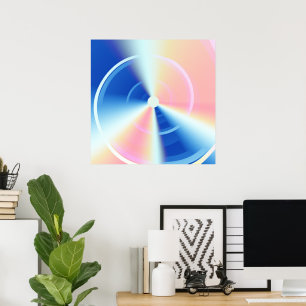 Morning Dawn Psychedelic Hypnotic Swirl  Poster