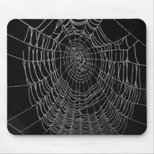 Morning Dew On The Web Mouse Mat