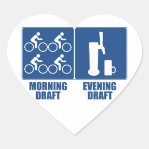 Morning Draught, Evening Draught Heart Sticker
