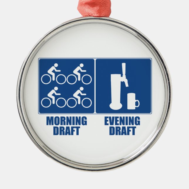 Morning Draught, Evening Draught Metal Tree Decoration (Front)