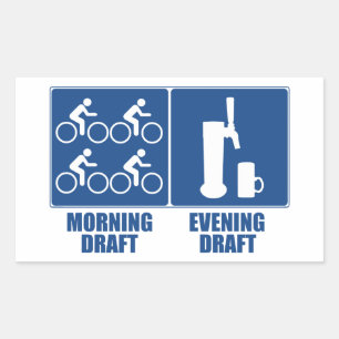 Morning Draught, Evening Draught Rectangular Sticker