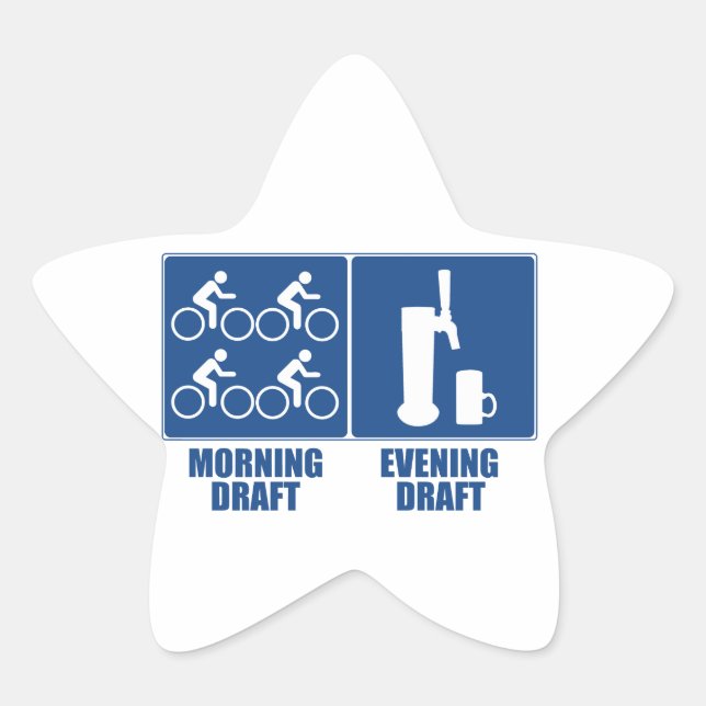 Morning Draught, Evening Draught Star Sticker (Front)