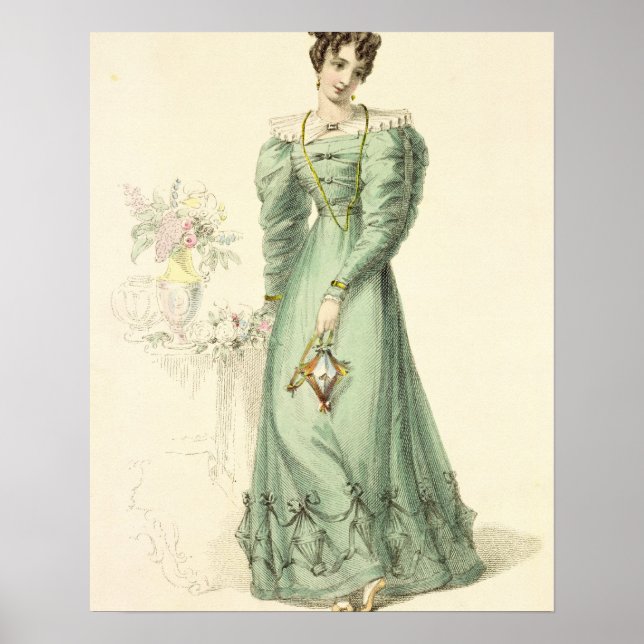 Morning Dress, fashion plate from Ackermann's Repo Poster (Front)