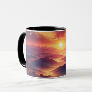 Morning drink with a sunrise touch. mug