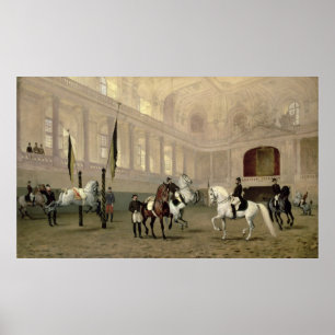 Morning Exercise in the Hofreitschule Poster