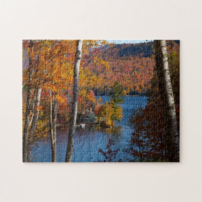 Morning fall colours on Stinson Pond Jigsaw Puzzle (Horizontal)