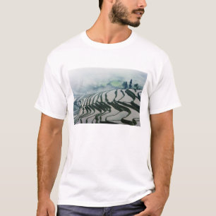 Morning Fog Above Rice Fields T-Shirt