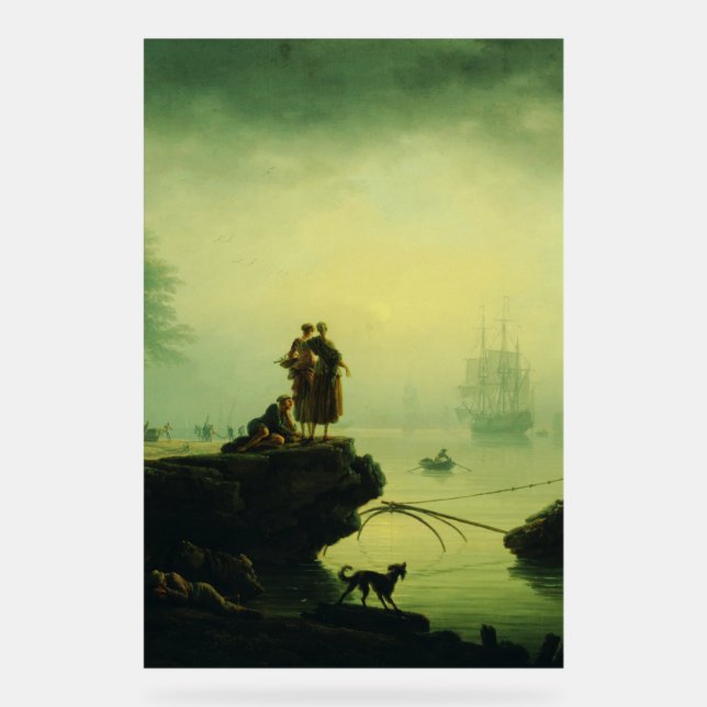 Morning Fog at sea by Joseph Vernet  Acrylic Sign (Front)