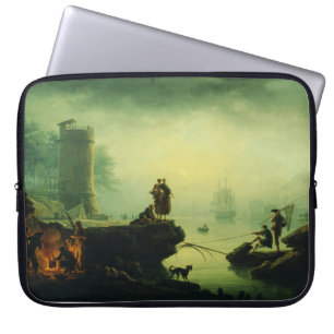 Morning Fog at sea by Joseph Vernet Laptop Sleeve