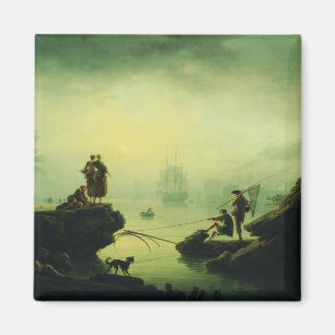 Morning Fog at sea by Joseph Vernet Magnet