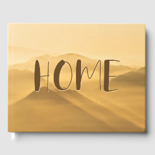 Morning fog gold layers sunrise home quote guest book