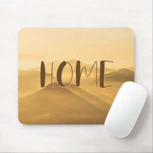 Morning fog gold layers sunrise home quote mouse mat
