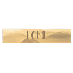 Morning fog gold layers sunrise home quote short table runner