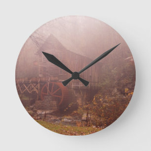 Morning Fog Round Clock