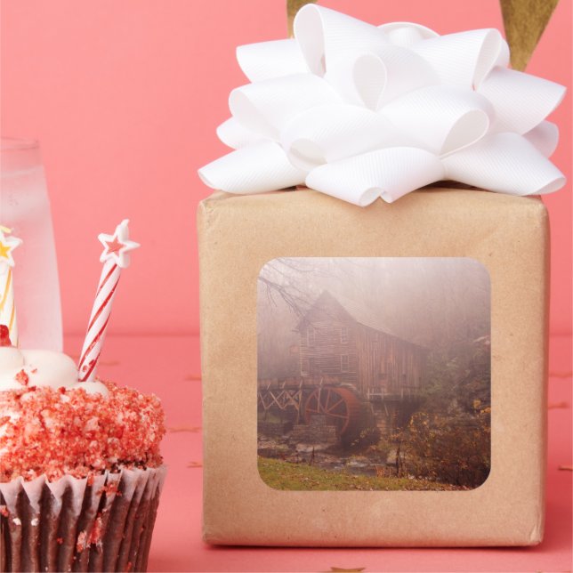 Morning Fog Square Sticker (Party)