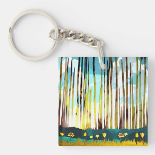 Morning Forest Key Ring