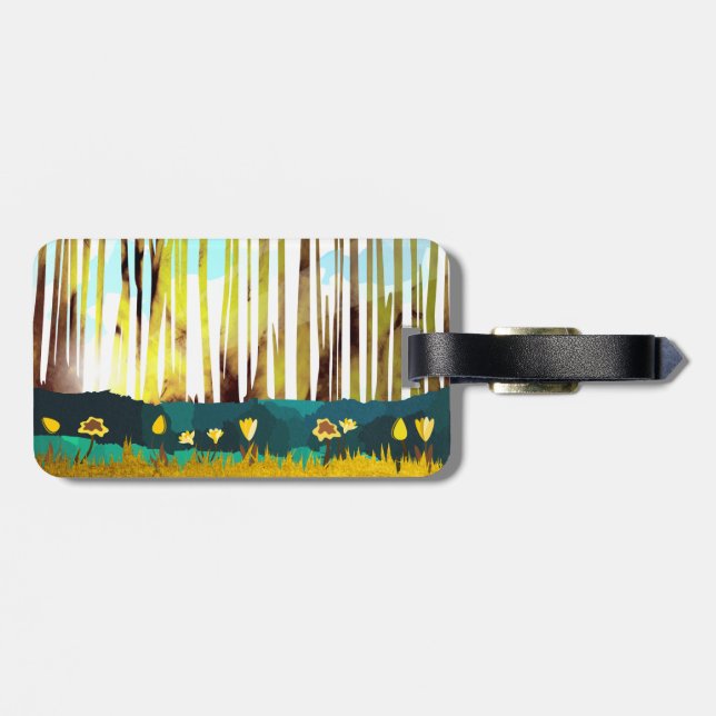 Morning Forest Luggage Tag (Back Horizontal)