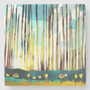 Morning Forest Stone Coaster