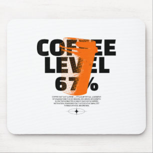 Morning Fuel Retro Coffee 67 Cup Motivation Caffei Mouse Mat