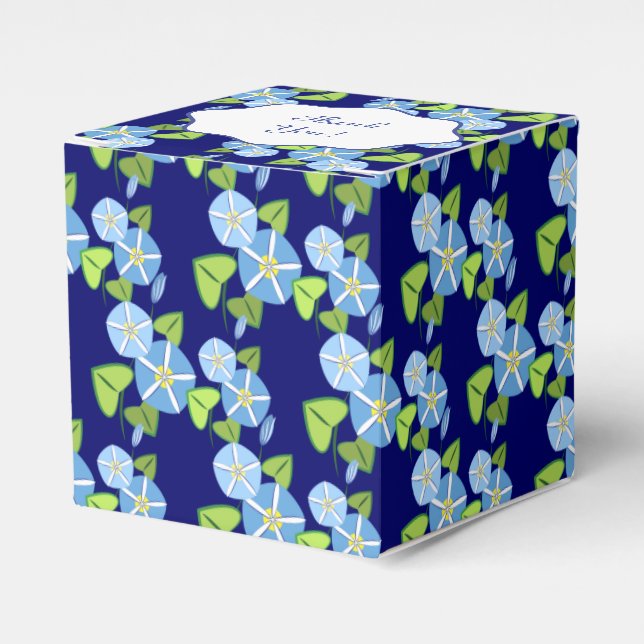 Morning Glories Abstract Pattern Favour Box (Front Side)