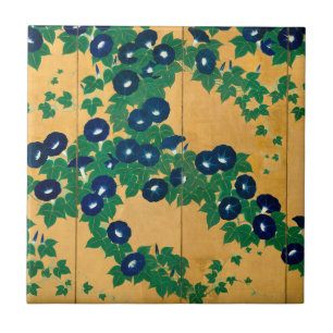 Morning Glories   Early 19th Century Tile
