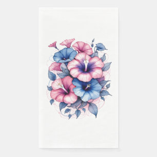 Morning Glories Morning Glory Flower Vines Floral  Napkin