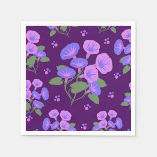 Morning glories, seamless pattern napkin