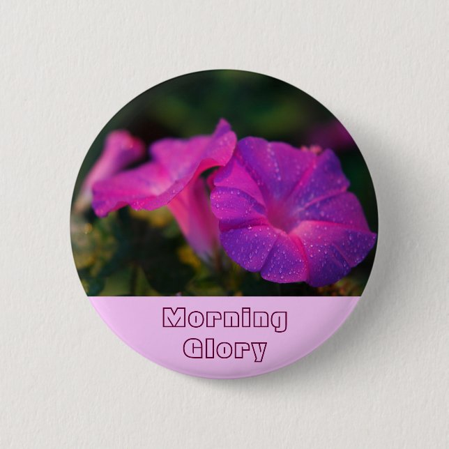 Morning Glory 6 Cm Round Badge (Front)