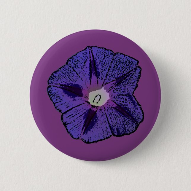 Morning Glory Abstract 6 Cm Round Badge (Front)