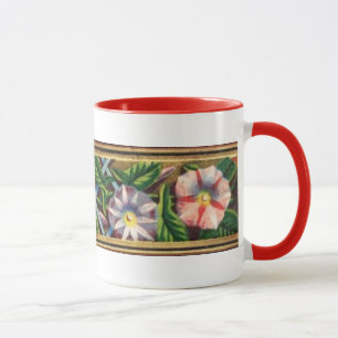 MORNING GLORY AND RED BERRIES MUG