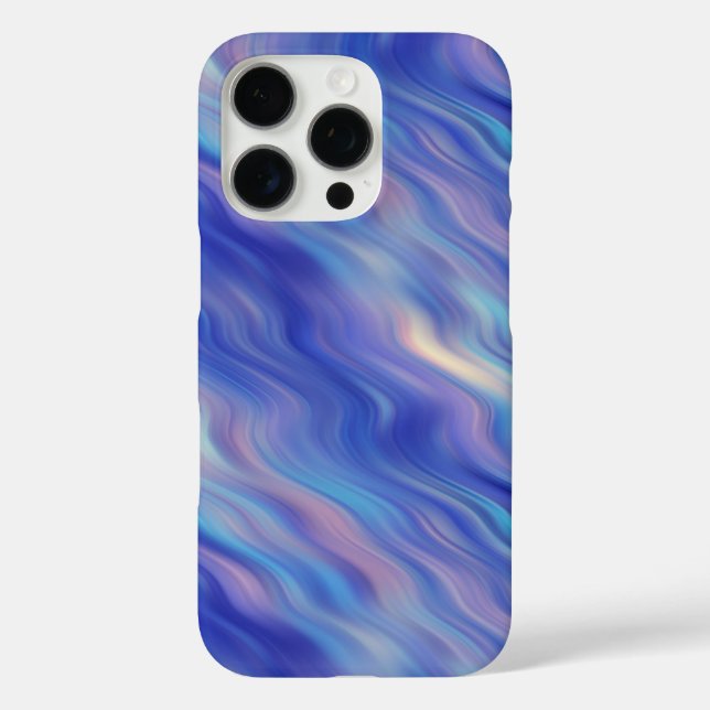 Morning Glory Blue Wavy Texture Case-Mate iPhone Case (Back)