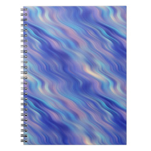 Morning Glory Blue Wavy Texture Notebook