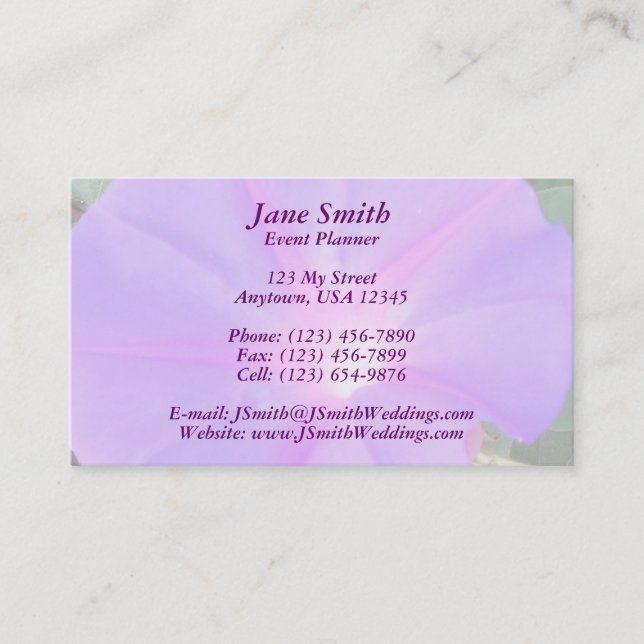 Morning Glory Business Card (Front)